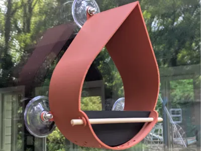 Modern Minimalist Raindrop Window Bird Feeder