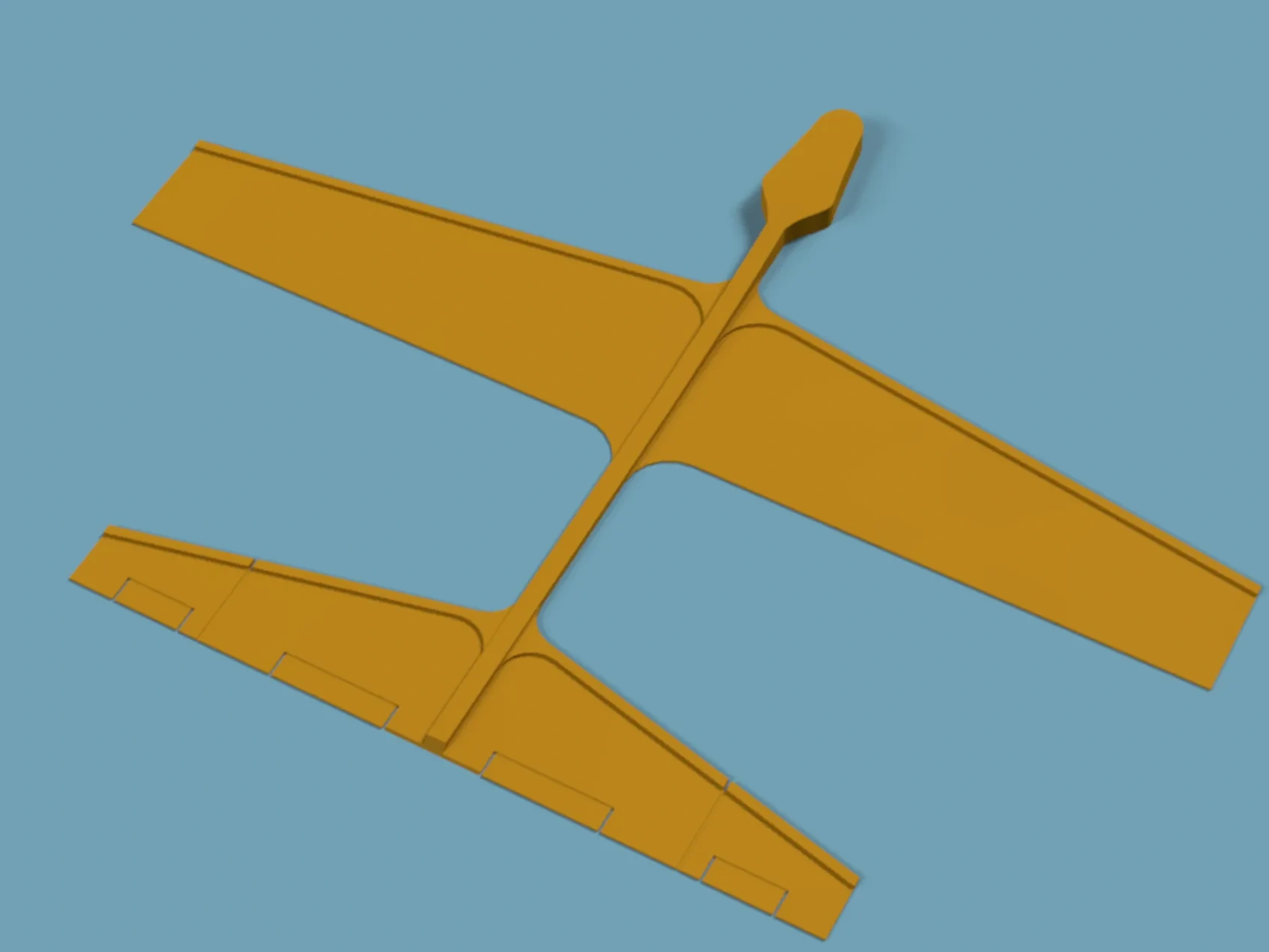 Miniatura 2 do modelo 3D 可飞行的小飞机 飞行器 滑翔机001号