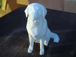 low poly dog decor