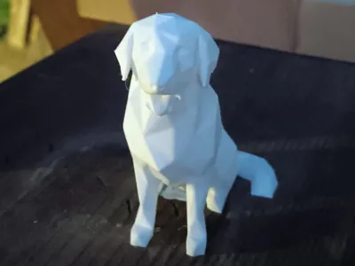 low poly dog decor