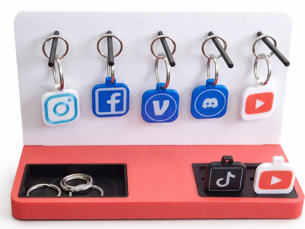 Modular Desktop Keychain Organizer!