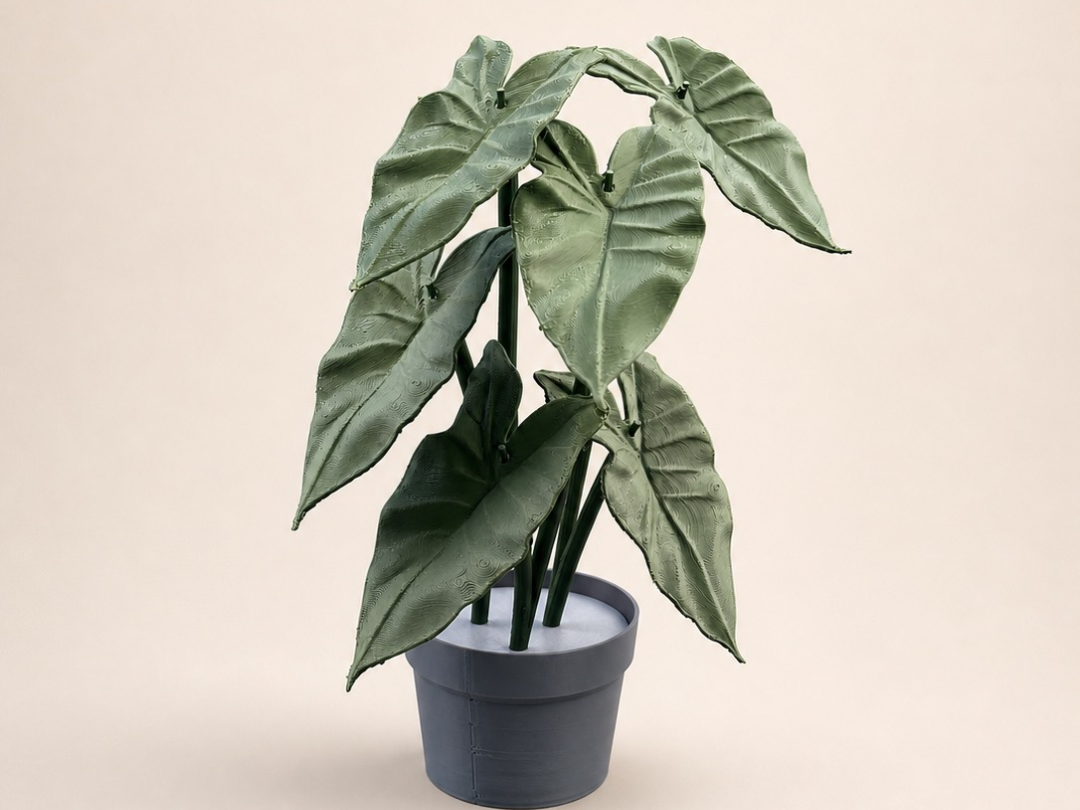 Realistic Alocasia Plant – Easy Assembly Decor