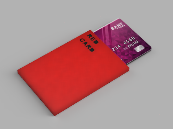 Football/Soccer Red Card Tap to Pay for card