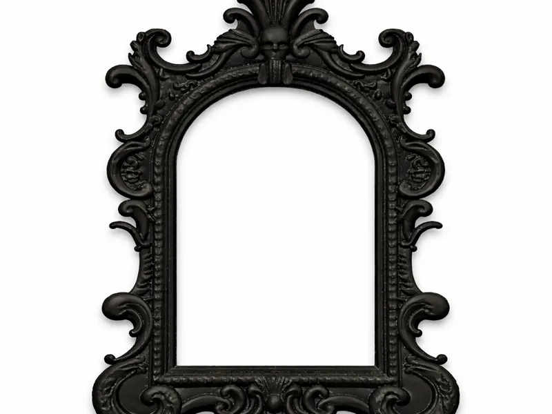 Gothic Skull Picture Frame. Baroque Memento Mori