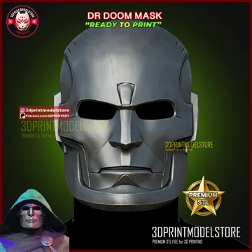 Pieza para disfraz o exhibición: Doctor Doom Mask - Avengers Doomsday - FREE STL — vista de referencia 3