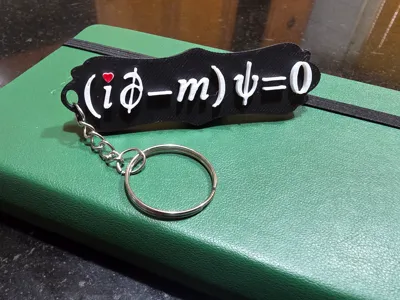 Dirac Equation: The "Love Equation" Keychain