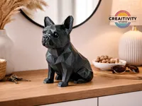 Bouledogue français low poly — photo 1