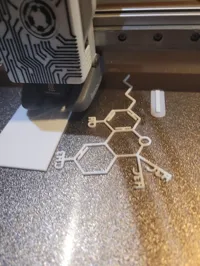 Molécule de THC avec socle et tige — photo 2