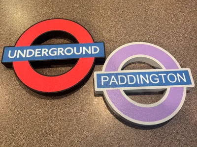 London Underground Sign or Lightbox - Customizable