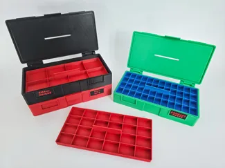 Stacking Small Parts Case with Gridfinity Support