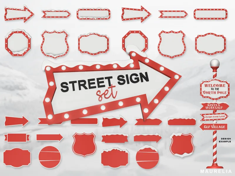 Christmas Arrow & Street Sign Sets – 28 Models