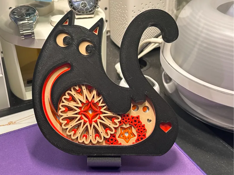 猫猫摆件（内部颜色可自定义）