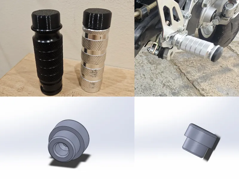 Motorcycle foot pegs sliders crach pad KAYO MiniGP