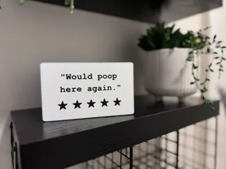 Funny Bathroom Mini Sign 