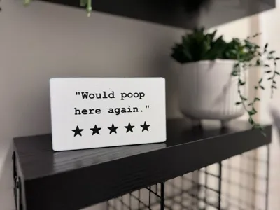 Funny Bathroom Mini Sign