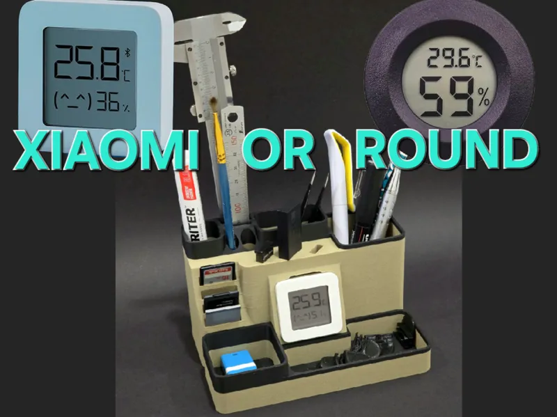 Desk organiser with/without xiaomi thermometer