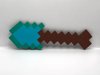 Minecraft Diamond Shovel Wall Art