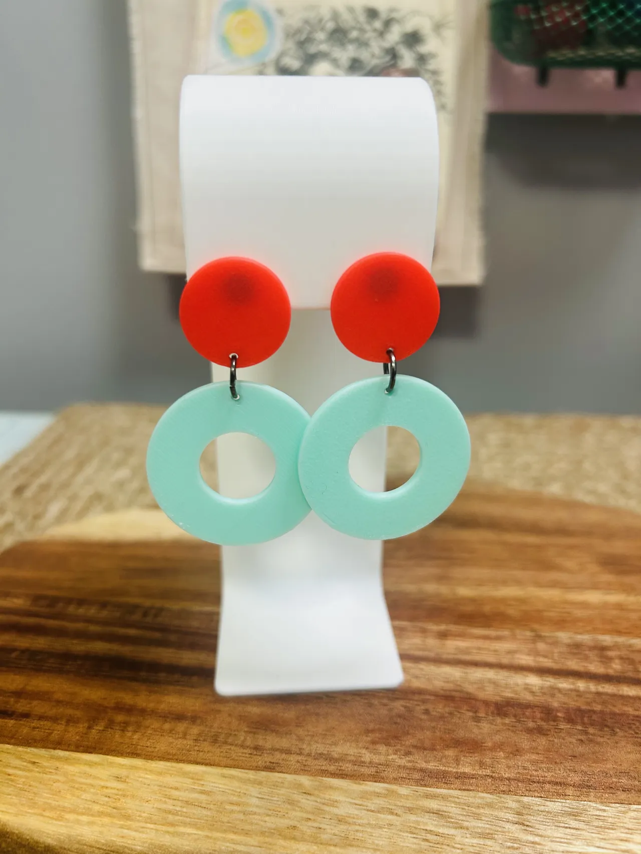 Geometric Funky Retro Earrings view 2