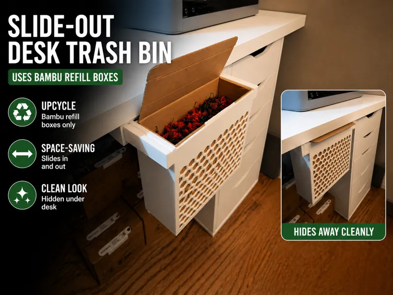 Bambu Box Under-Desk Trash Receptacle 