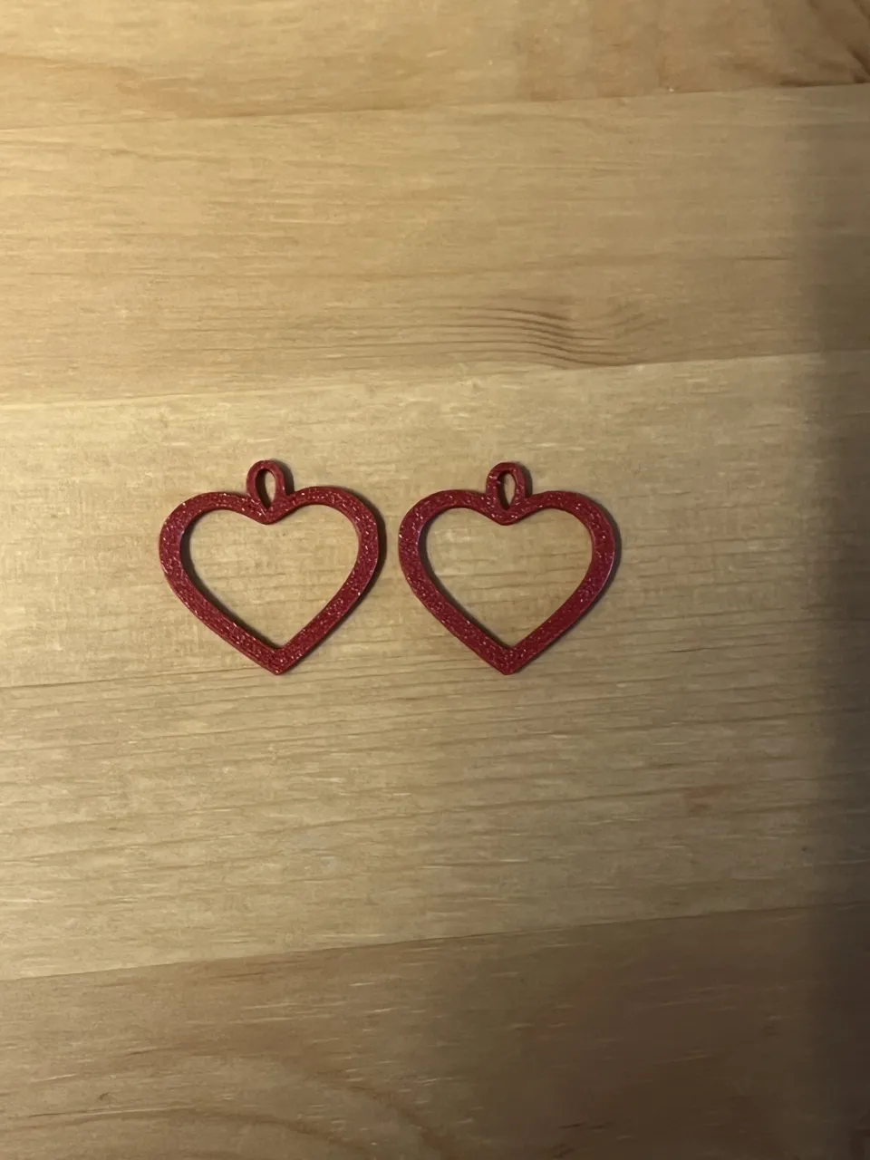 hearts earrings view 2