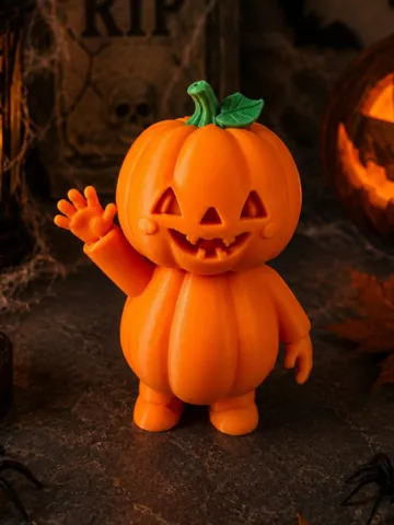 Adorno temático: Waving Pumpkin Pal – Cute Halloween Decoration — vista de referencia 2