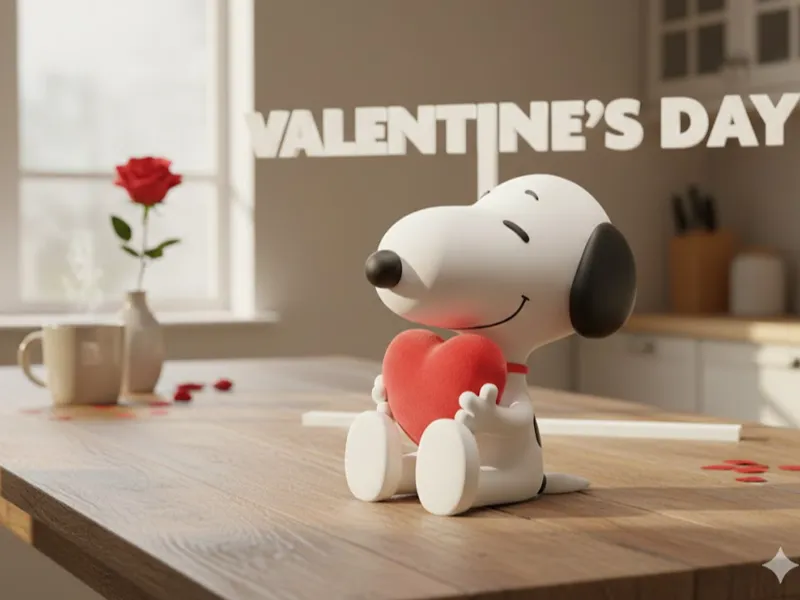 Snoopy Valentine’s Day Desktop Ornament 5,10,15cm