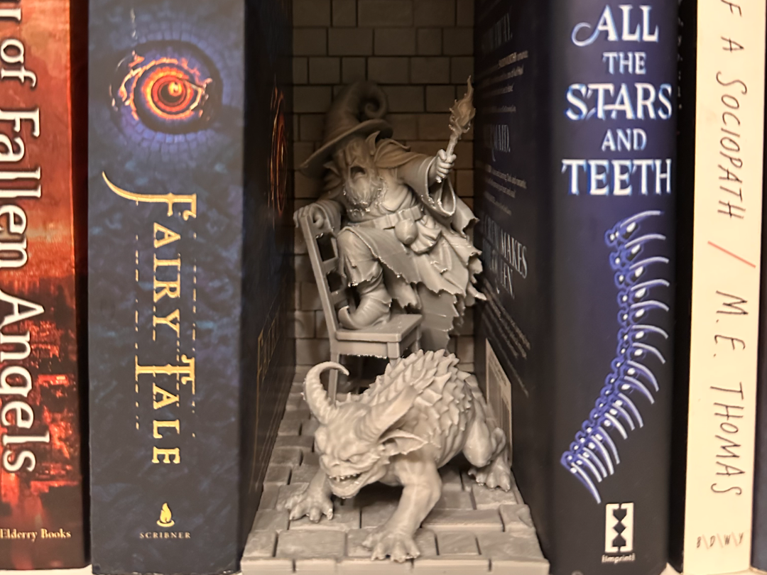 The Half-Wit Wizard (Modular Book Nook)