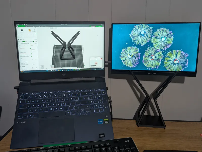 Portable screen holder