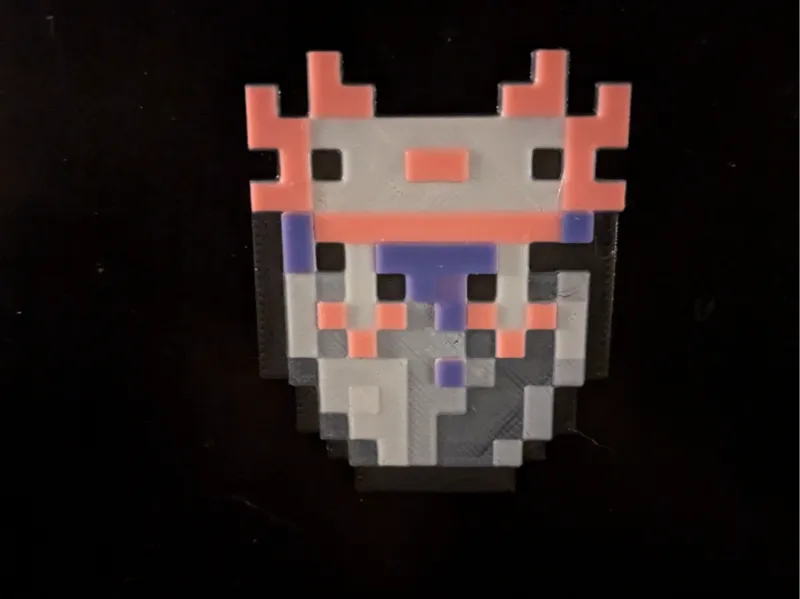 Minecraft Axolotl Fridge Magnet