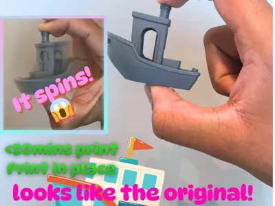 Benchy Spinner- spinning Benchy fidget toy pip