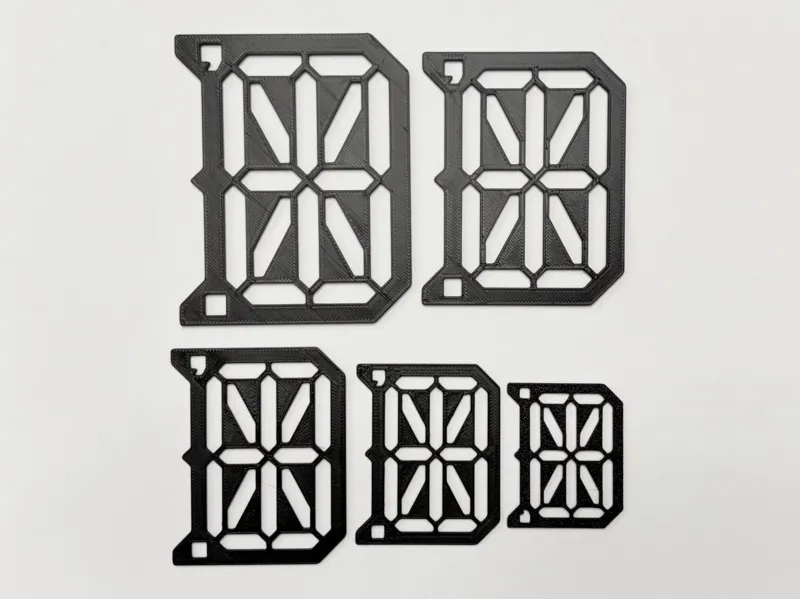 14-Segment Display Font Stencil (5 sizes)