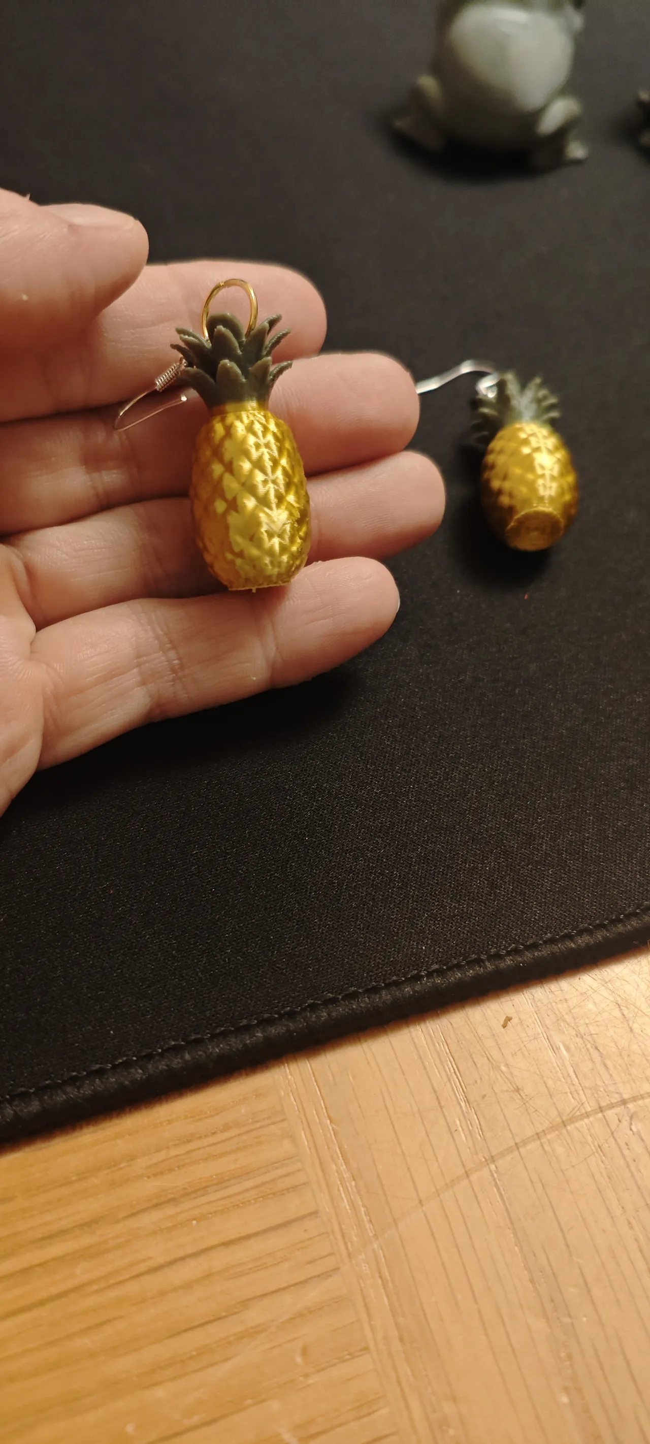 Pineapple earrings view 2