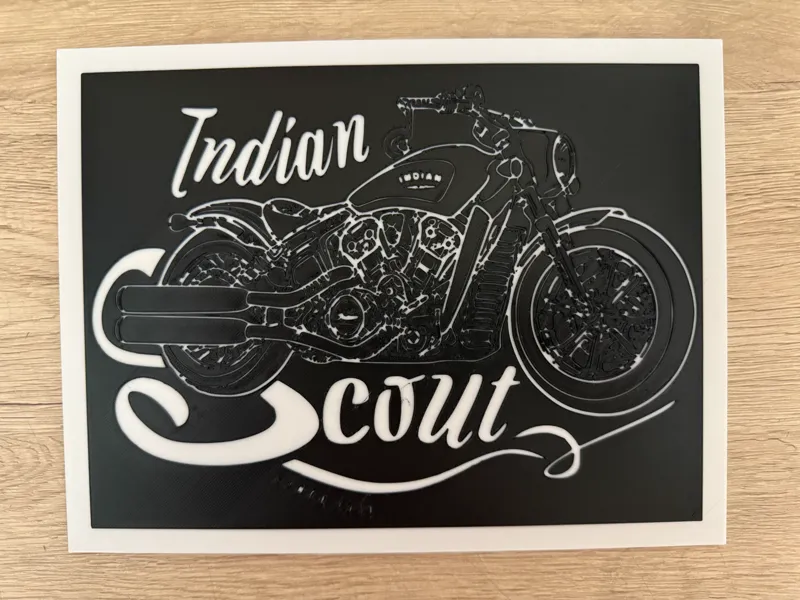 INDIAN Scout Sign (Indian Motocycle) Wandbild