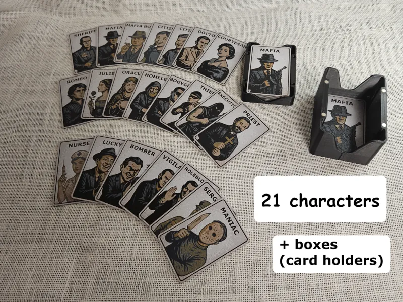 Mafia board game Ultimate set + card holders