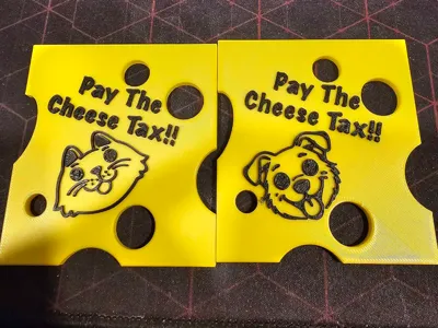 Cheese Tax Fridge Magnet Dog Version