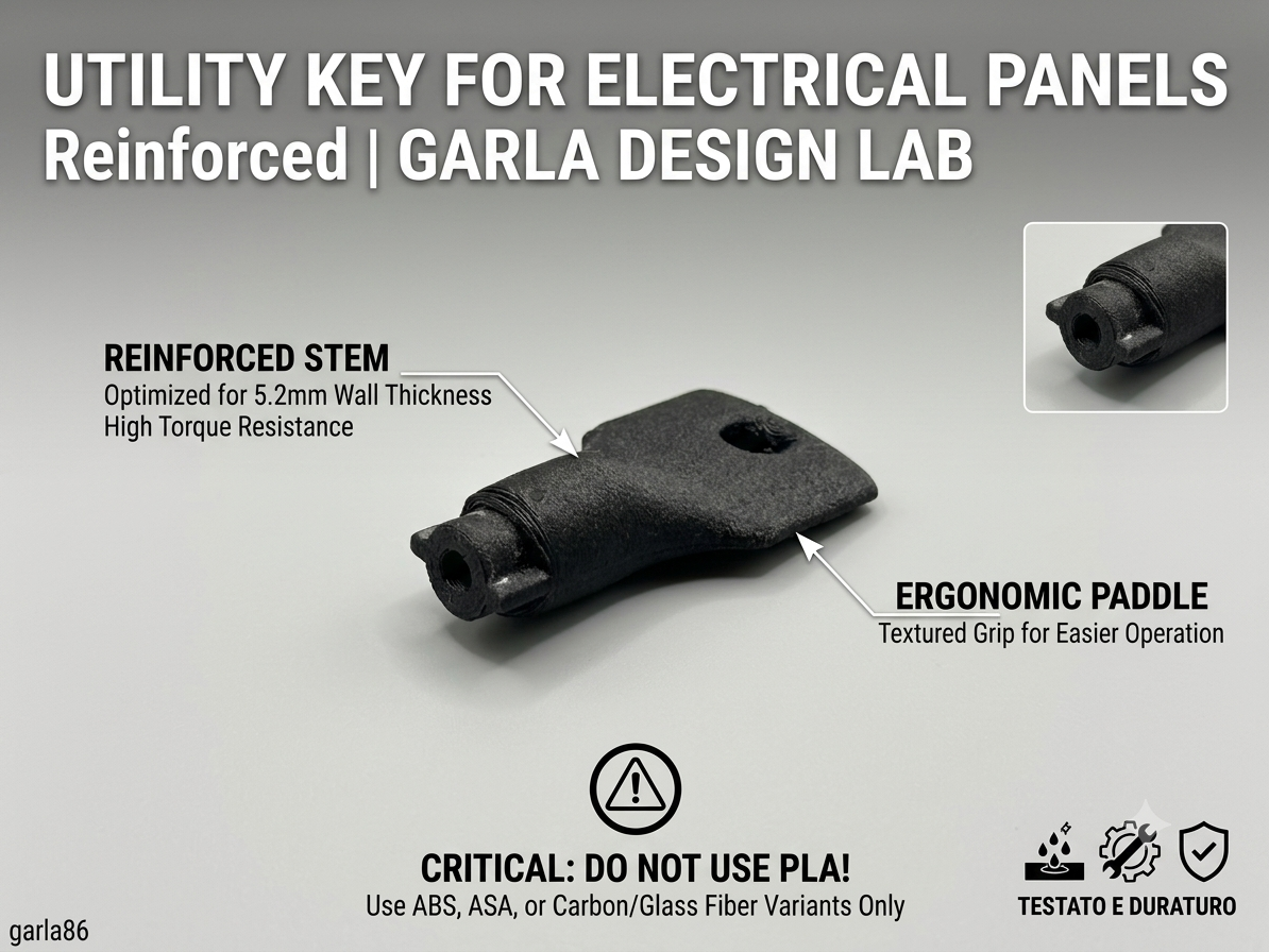Electrical Panel Utility Key | Standard 12mm