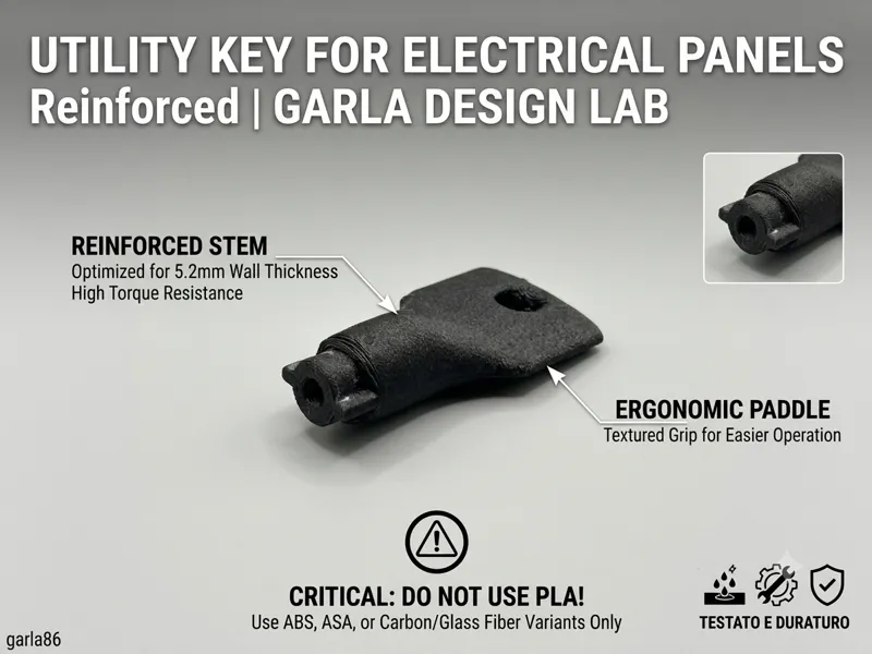 Electrical Panel Utility Key | Standard 12mm