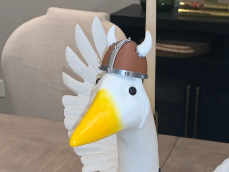 Porch Goose Viking Helmet