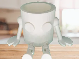 Articulated Mug Buddy – Moves & Sits on Desk!