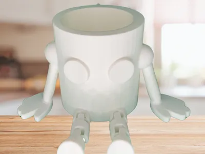Articulated Mug Buddy – Moves & Sits on Desk!