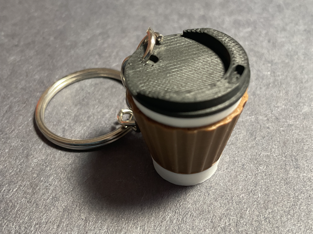 Coffee Cup Keychain (free commercial use)