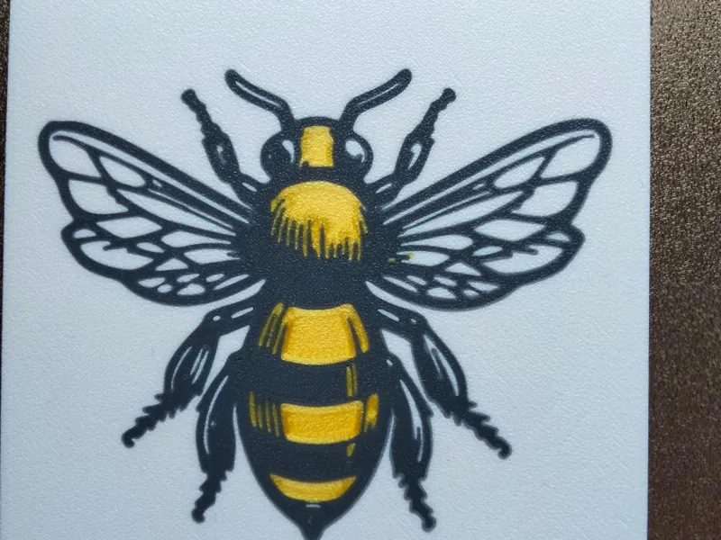Gold bee coaster