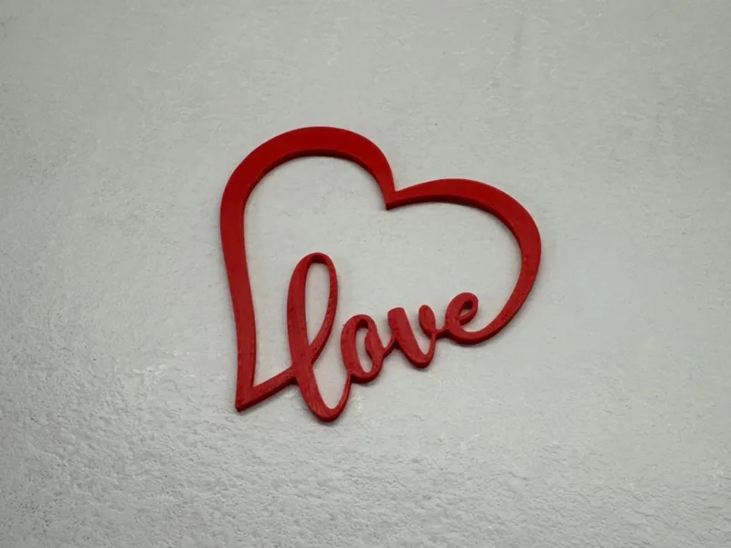 cuore con scritta love - wall art