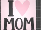 I Love Mom Keychain