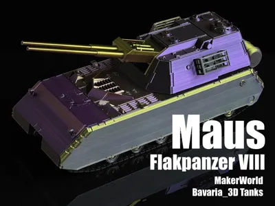 FlakMaus Twin-Barrel Anti-Aircraft Gun 1/35 Scale