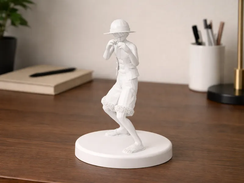 Figurine de Luffy en position de combat