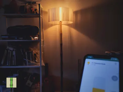 Autumn Bamboo Glow - Bamboo Segment Lamp