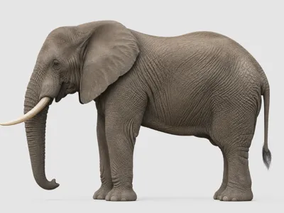Realistic Elephants (scalable)