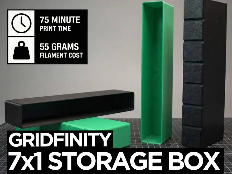Gridfinity 7x1, 1x7 Storage Box