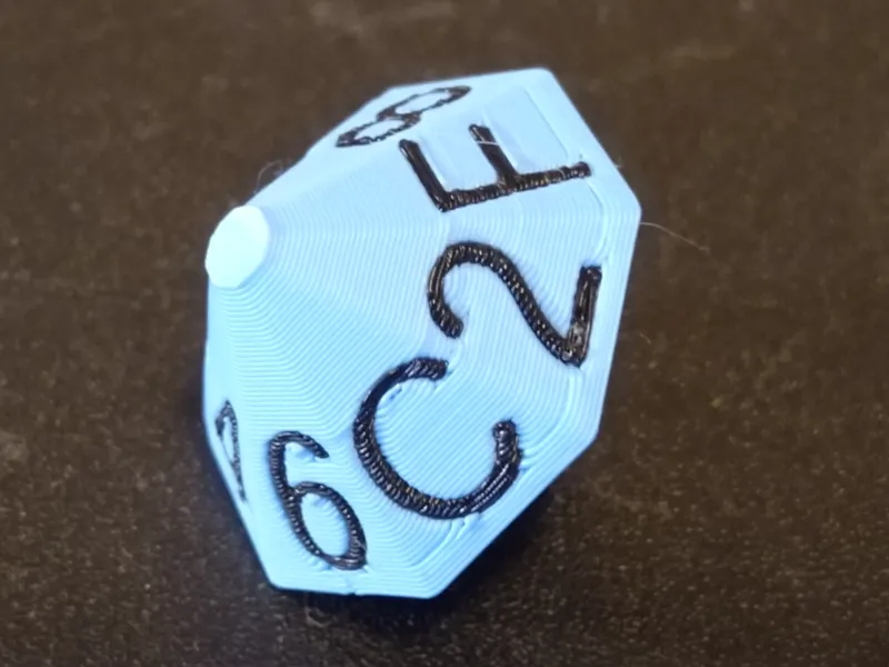 Hexadecimal D16 die dice  (probably not 100% fair)